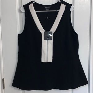 Short sleeve peplum top 2x